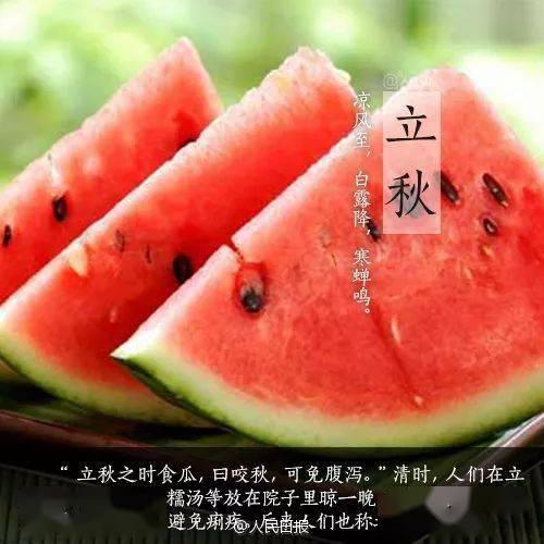 今日立秋吃瓜消暑