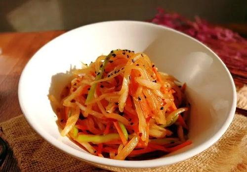 黑瓜条拌粥吃的,传统美食新演绎